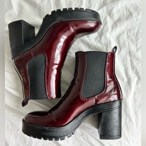 Miss Selfridge Maroon Heeled Boots!!